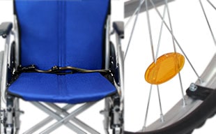 自走式車椅子ハピネス CA-10SU 安全ベルト・反射板