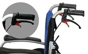 自走式車椅子ハピネスプレミアム CA-32SU 手元駐車ロック機能