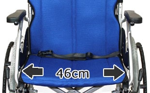 自走式車椅子ハピネスワイド CA-15SU ワイドな46cm座幅