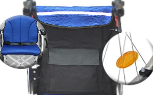 介助式車椅子コンフォート CAH-20SU 便利・安心の4点機能